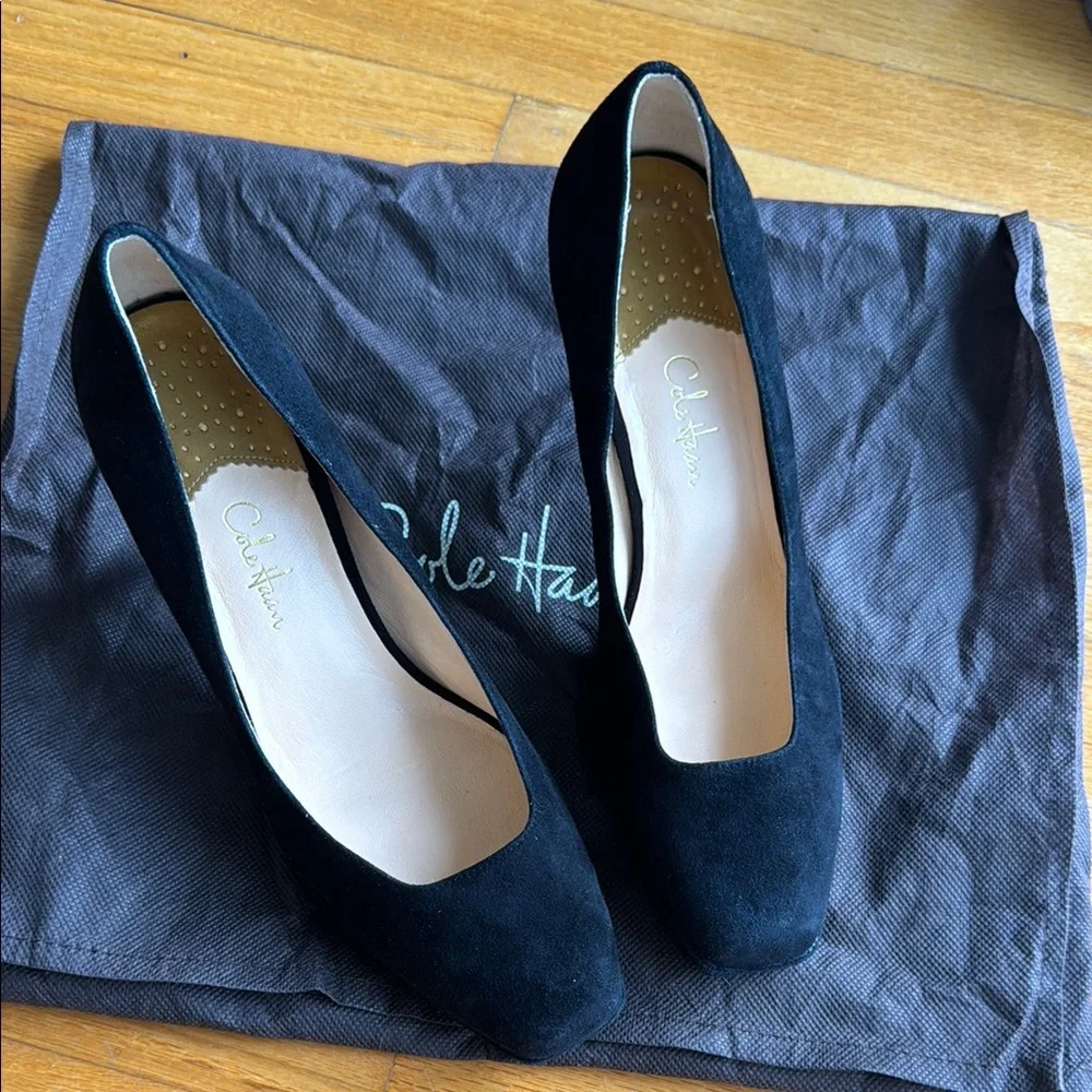 Cole Haan Black Suede Women's Shoes - Picture 1 of 7